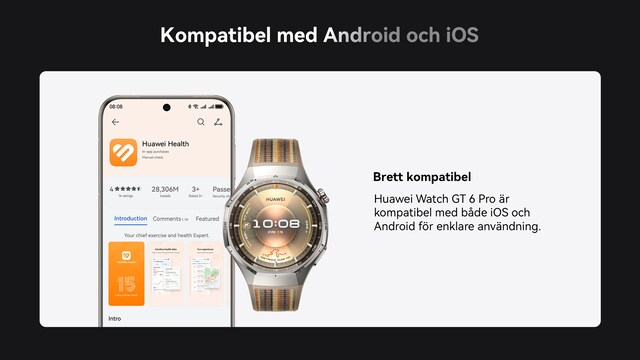 Kompatibel med Android och iOS