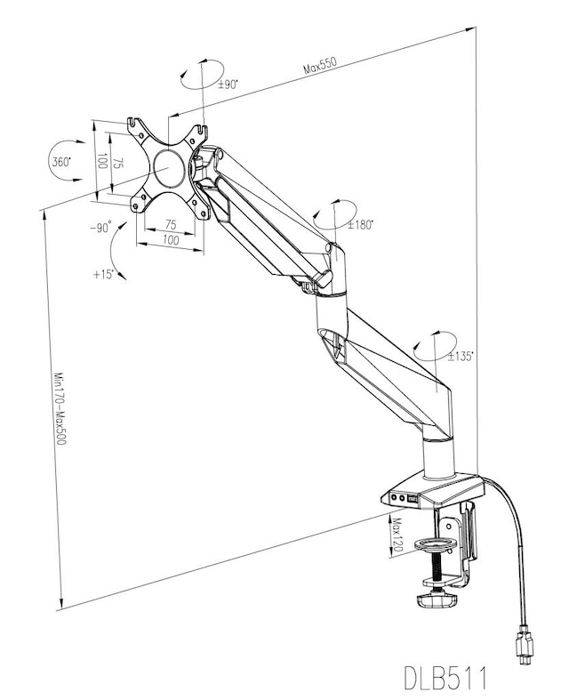 Linjeteckning med mått Linjeteckning med mått