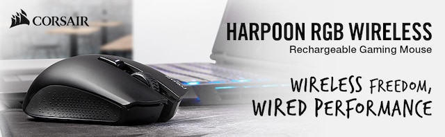 Corsair Gaming Harpoon RGB Wireless Mouse Corsair Gaming Harpoon RGB Wireless Mouse