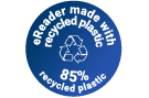 85% recycled plastic