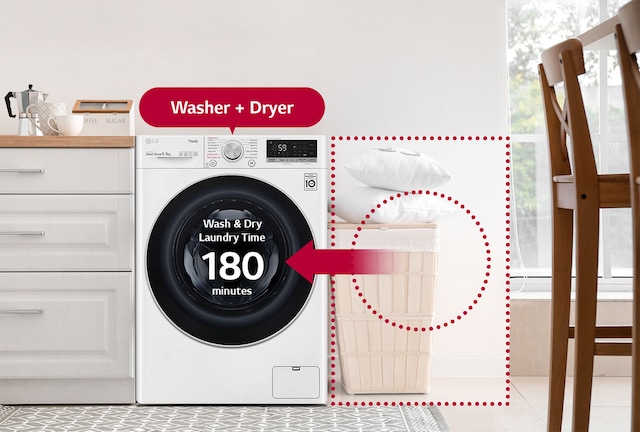 kombinerad tvätt/torkning