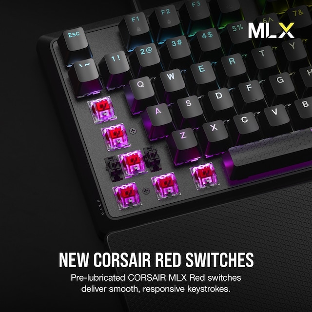 Corsair K70 Core röda strömbrytare