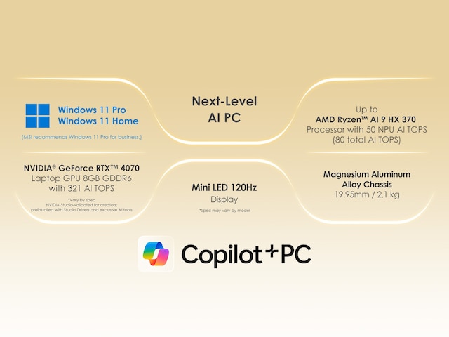 MSI Creator A16 AI+ bärbar dator MSI Creator A16 AI+ bärbar dator