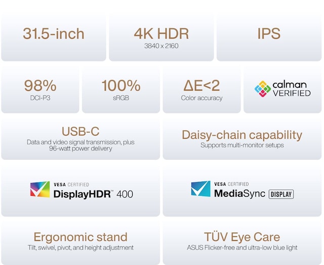 ASUS 32" 4K ProArt monitor PA329CRV ASUS 32" 4K ProArt monitor PA329CRV